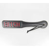 Bitch B-PAD04 Black Faux Leather Dual Cut Slapper Paddle for BDSM Pleasure - Women's Fetish Toy - Adult Naughty Store