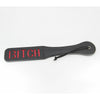 Bitch B-PAD04 Black Faux Leather Dual Cut Slapper Paddle for BDSM Pleasure - Women's Fetish Toy - Adult Naughty Store