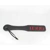 BDSM Toys Co. B-PAD06 Black Faux Leather Slapper Paddle for Impact Play - OUCH Design - Unisex - Pleasure for Spanking - Vegan Friendly