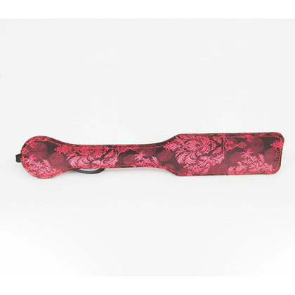 Introducing the SensuaRed B-PAD20 Satin Jacquard Print Double Sided Paddle - A Sensational Red Pleasure Tool for Enhanced Intimacy