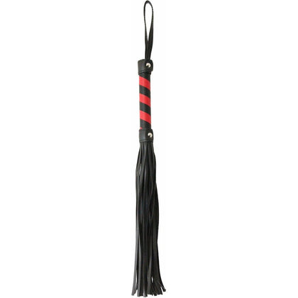 Unleash Pleasure with Bumblebee's B-WHI10 Red and Black Faux Leather Flogger: Model W10, For Every Adventurous Soul - Red and Black