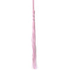 B-WHI42 Faux Leather Flogger with Chain Detail - Long Flogger for Sensual Play, Black & Baby Pink