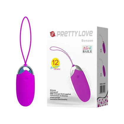 Benson Rechargeable Vibrating Egg - Purple: A Versatile Pleasure Toy for Couples and Solo Play