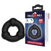 Crazy Bull Ribbed Silicone Cock Ring 18mm - Enhance Pleasure, Last Longer, and Achieve Bigger Erections - Male Sex Toy - Black - Adult Naughty Store