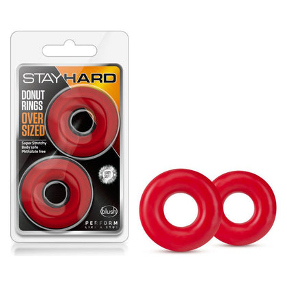 Stay Hard - Donut Rings Oversized: Premium TPE Stamina-Enhancing Cock Rings for Men - Model XXL-001 - Designed for Longer Lasting Erections, Intensified Sensations, and Ultimate Pleasure - Bl - Adult Naughty Store