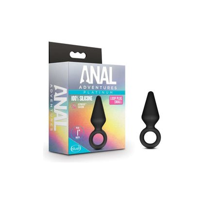 Introducing the Sensual Pleasures Platinum Loop Plug - Small: Model SP-001, Designed for Ultimate Satisfaction, Unisex, Perfect for Anal Stimulation, Exquisite Black - Adult Naughty Store