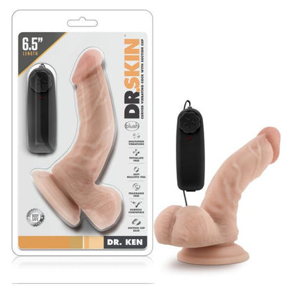 Dr. Skin Dr. Ken Vibrating Cock with Suction Cup - The Ultimate Pleasure Experience for Him and Her - Model DK-500 - G-Spot and Prostate Stimulation - Jet Black