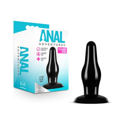 Introducing the Sensual Delights Anal Adventures Pleasure Plug - Model P-101: The Ultimate Unisex Pleasure Plug for Exquisite Backdoor Bliss in Sultry Midnight Black! - Adult Naughty Store