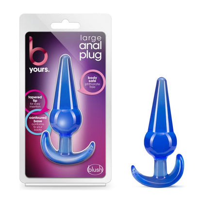 B Yours Large Anal Plug - Sensual Pleasure for All Genders - Model X23 - Exquisite Midnight Black - Adult Naughty Store