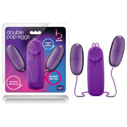 B Yours Double Pop Eggs - Powerful Dual Stimulation Vibrating Eggs for Couples - Model DP-2021 - Unisex Pleasure - Pink