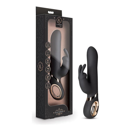 Lush Victoria Gyrating Rabbit Vibrator - Model X3 - Female - G-Spot Stimulation - Midnight Blue - Adult Naughty Store