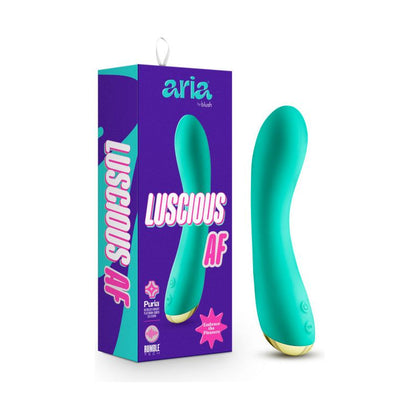 Introducing the Aria Luscious AF Silicone G-Spot Vibrator - Model A-17.8C-Green