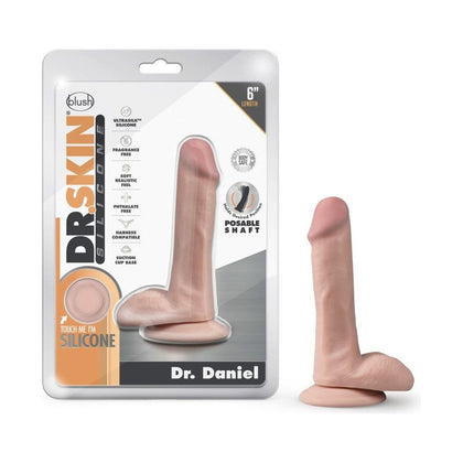 Dr. Skin Silicone Dr. Daniel Dildo - The Ultimate Pleasure Companion for Men - Realistic Lifelike Texture - 16.5cm Insertable Length - Phthalate-Free - Latex-Free - Fragrance-Free - Harness C - Adult Naughty Store