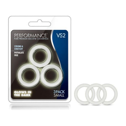 Performance VS2 Pure Premium Silicone Cockrings - Male Enhancement Rings for Extended Pleasure - Set of 3 Rings - Enhance Stamina and Sensation - Black - Adult Naughty Store