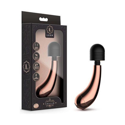 Introducing the Luxurious Lush Callie Rose Gold Vibrating Wand - Model C13: The Ultimate Pleasure for All Genders and Sensual Delights - Adult Naughty Store