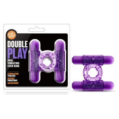 Introducing the SensaPlay Double Play Vibrating Cock Ring - Model DP-2000: A Dual Pleasure Experience for Couples, Designed for Ultimate Intimacy and Satisfaction - Unisex, Enhances Pleasure  - Adult Naughty Store