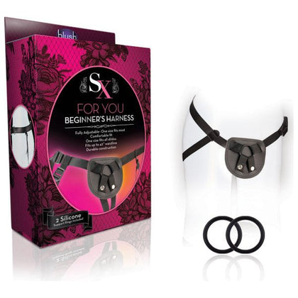 Introducing the SensaXtreme SX For You Beginner's Harness - Model SXH001: Unisex Adjustable Strap-On System for Ultimate Pleasure in Black - Adult Naughty Store