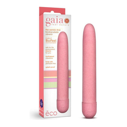 Gaia Eco Biodegradable and Recyclable Vibrator - Model X123 - Unisex - Internal and External Stimulation - Midnight Blue