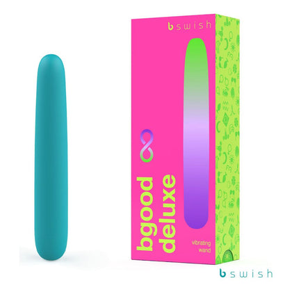 Bgood Infinite Deluxe Sea Foam Teal Silicone USB Rechargeable Vibrator for Her - Model Bgood Infinite Deluxe Sea Foam Teal 18cm