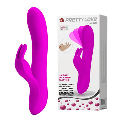 Dylan Purple Rabbit Deluxe Rechargeable Vibrator for Women - Intense Waving Stimulation and Vibration - Model 4.7