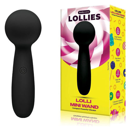 Introducing the opulent pleasure of the Bodywand Lolli Mini Wand L-001 Clitoral and Perineum Stimulation USB Rechargeable Black Massager for Women – Black
