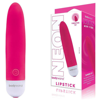 Bodywand Neon Mini Lipstick Vibe - Pink 12 Clitoral Stimulator for Women - Premium Radiant Neon Pleasure (Model: Pink 12)