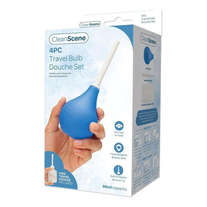 Introducing the CleanScene 4 Piece Travel Bulb Douche Set: The Ultimate Hygiene Companion for On-the-Go Intimacy. - Adult Naughty Store