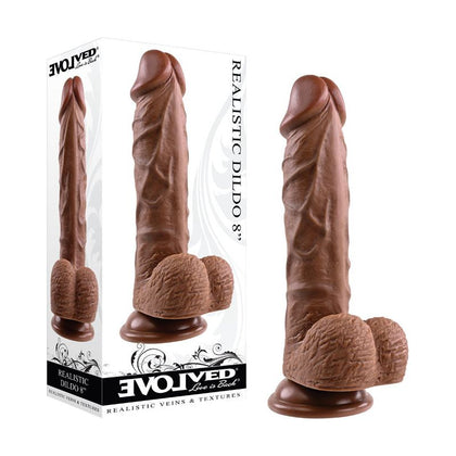 Evolved Realistic Dildo 8'' Dark - The Ultimate Sensation for Intense Pleasure - Adult Naughty Store