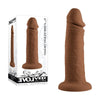 Evolved 6'' Vibrating Dong Dark - Premium Lifelike Silicone Dildo, Model EV6VD-001, for All Genders, Intense Pleasure, Dark Brown - Adult Naughty Store