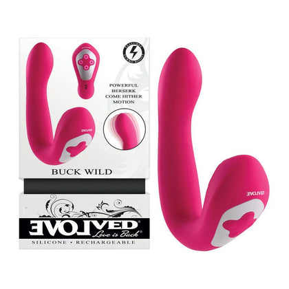 Evolved BUCK WILD Dual-End Tapping and Come-Hither Motion Massager - Model X10 - For All Genders - Full-Body Pleasure - Midnight Black