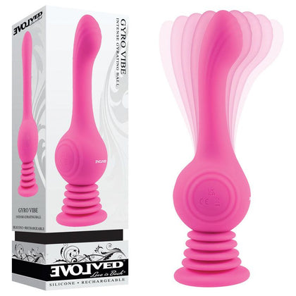 Introducing the Evolved GYRO VIBE - The Ultimate High Intensity Silicone Gyrating Massager for Mind-Blowing Pleasure - Model EVLVD-1234 - Unisex - Clitoral and G-Spot Stimulation - Seductive Midnight Black