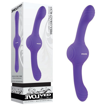 Evolved OUR GYRO VIBE Dual-End Silicone Gyrating Ball Vibrator - Model EVL-9001 - For Intense Stimulation - Unleash Pleasure in Style - Gender-Neutral - Black - Adult Naughty Store