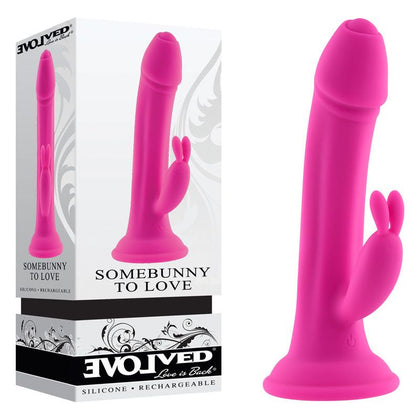 Evolved Rabbit Vibrator - Somebunny to Love Model 9X - Dual Motor Stimulation for Women - Clitoral and G-Spot Pleasure - Creamy Silicone - Waterproof - Rechargeable - Pink