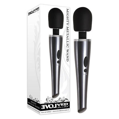 Introducing the Sensual Pleasures Mighty Metallic Wand - Model 8X for Unforgettable Intimate Bliss - Adult Naughty Store