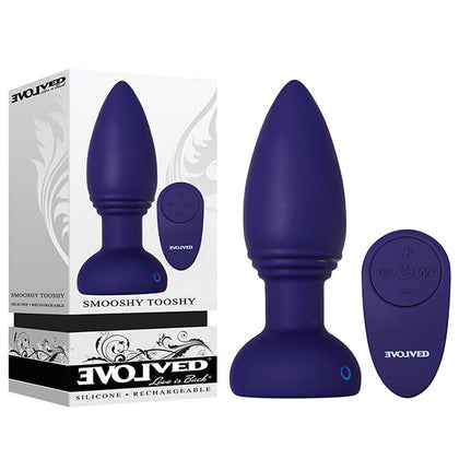 Evolved Smooshy Tooshy Vibrating Butt Plug ES-101 Blue for Men - Anal Stimulation