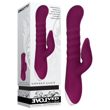 Evolved Lovely Lucy Dual Thrusting & Spinning Vibrator - Model LUCY-2021 - Women's G-Spot and Clitoral Stimulation - Pearl White