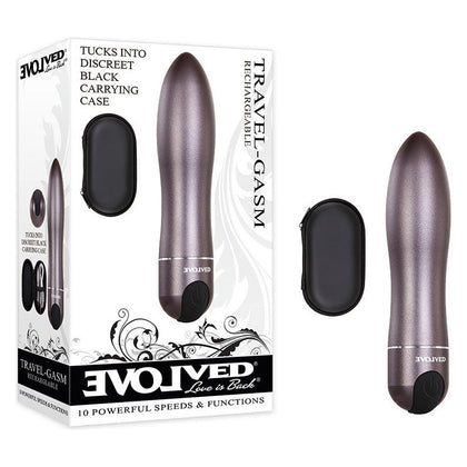 Evolved Travel-Gasm Gunmetal Bullet Vibrator - Model EV-10 - For All Genders - Intense Pleasure - Chic Matte Finish