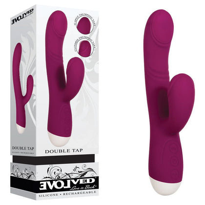 Evolved Double Tap Dual-Tapping G-Spot and Clitoral Vibrator - Model DT-7X - Women's Pleasure Toy - White Pearl