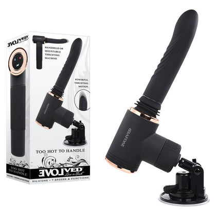 Evolved Too Hot to Handle Thrusting Heating Vibrating Machine - Model THV-7 - Unisex Pleasure Toy - Rose Gold