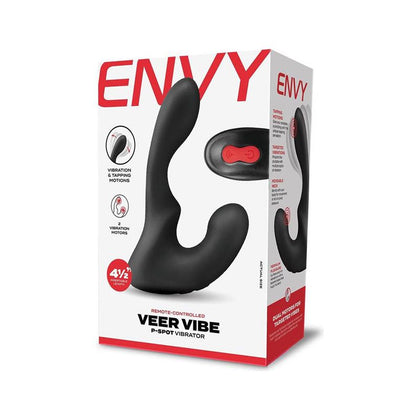 Envy Veer Vibe P-Spot Vibrator - The Ultimate Prostate Pleasure Experience for Men in Sultry Midnight Black - Adult Naughty Store