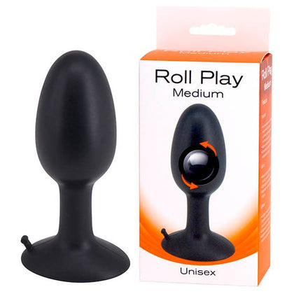 Introducing the SensualEaze Roll Play Silicone Anal Plug with Internal Rolling Ball - Model RPSA-69: The Ultimate Pleasure Indulgence for All Genders - Unleash Your Desires in Style!