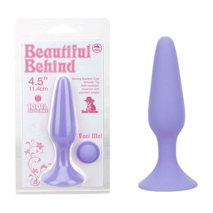 Introducing the Sensual Pleasure Co. Beautiful Behind Silicone Anal Plug - Model B11.4 - Unisex - Exquisite Backdoor Bliss - Sultry Midnight Black - Adult Naughty Store