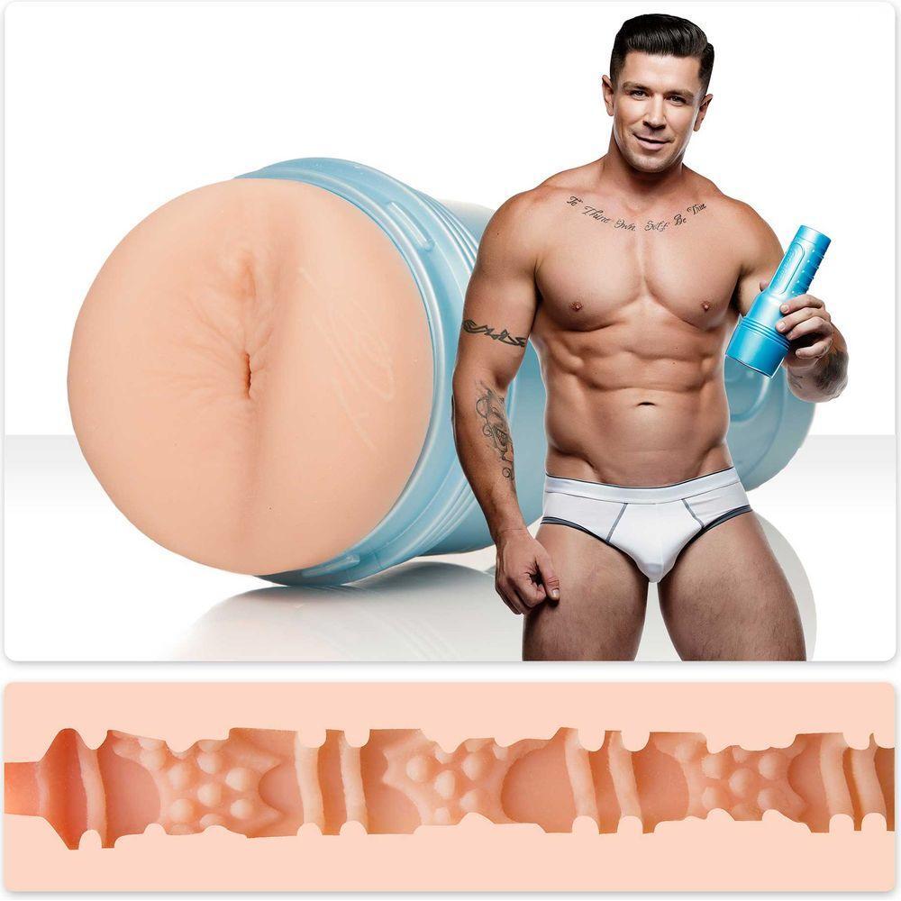 Introducing the Fleshjack Boys Titanium Male Anal Pleasure Toy Model 810476012366 - Designed for Men, Trenton Ducati Butt FleshTone Anal Plug - Adult Naughty Store