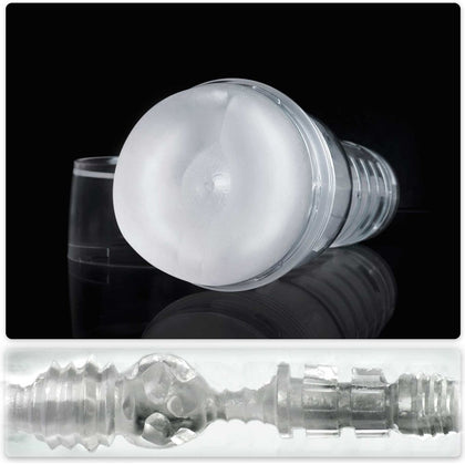 Introducing the Crystal Clear Delight: Fleshlight Ice Butt Crystal Male Masturbator 810476019020 Unisex Anal Pleasure Toy in Ice Blue