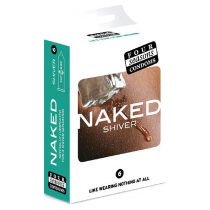 Naked Shiver Intense Sensation Condom - Model NS-54, Male and Female, Heightened Pleasure, Stimulating Lubricant, Blue