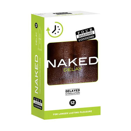 Four Seasons Naked Delay Extra Strength Latex Condom - Long-Lasting Pleasure for Couples - Size 54mm - Adult Naughty Store