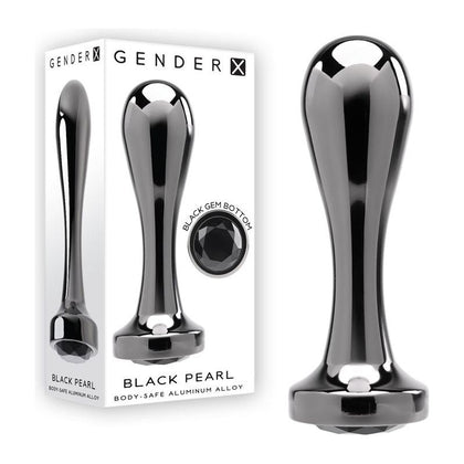 Introducing Gender X Black Pearl: The Sensual Pleasure Plug, Model GX-1001, for Exquisite Delights in Gunmetal Black