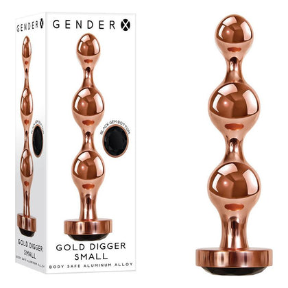 Introducing the Gender X Gold Digger Small Sensation Plug - Model GX-SD-001 - for Exquisite Pleasure in Rose Gold! - Adult Naughty Store