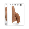 Gender X 4'' PACKER - Medium Realistic Textured TPE Penis and Balls for Close-Fitting Underwear - Model GX-400M - Male - Pleasure Enhancer - Flesh - Adult Naughty Store