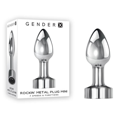 Introducing the Gender X Rockin Metal Plug Mini - Model X7.8 - Chrome Butt Plug for All-White LED - Shopify